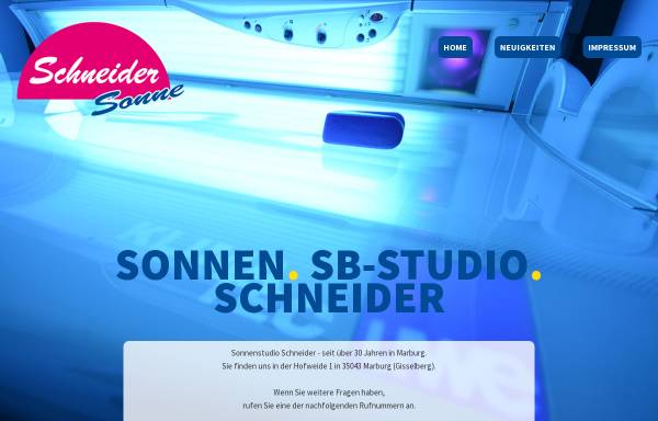 Vorschau von www.schneider-sonne.de, Siegfried Schneider KG