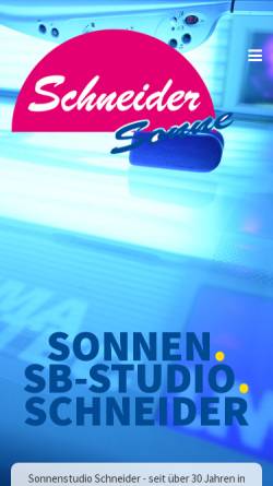 Vorschau der mobilen Webseite www.schneider-sonne.de, Siegfried Schneider KG
