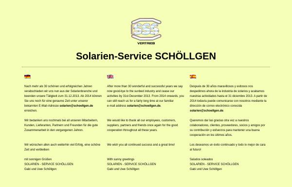 Vorschau von www.schoellgen.de, Solarien-Service Schöllgen