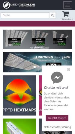 Vorschau der mobilen Webseite www.led-tech.de, LED-Tech