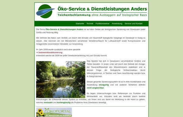 Vorschau von www.teichentschlammung.de, Öko-Service Anders, Inh. Oxana Anders