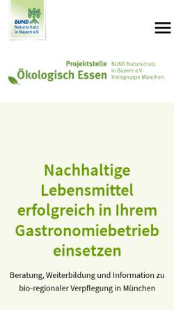 Vorschau der mobilen Webseite www.oekologisch-essen.de, Ökologisch essen