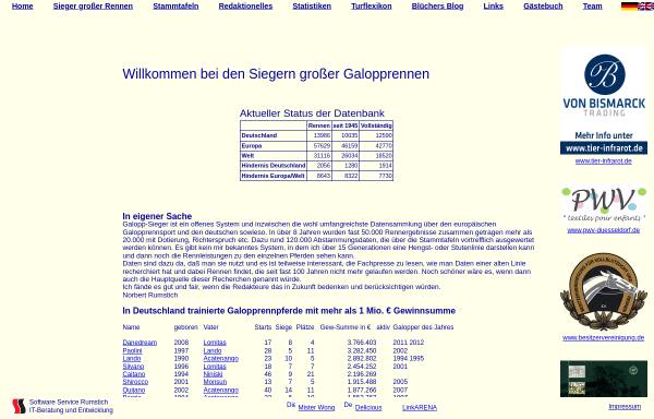 Vorschau von www.galopp-sieger.de, Portal über den Galopp-Rennsport
