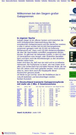 Vorschau der mobilen Webseite www.galopp-sieger.de, Portal über den Galopp-Rennsport