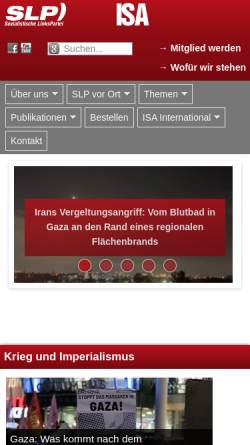 Vorschau der mobilen Webseite www.slp.at, Sozialistische LinksPartei (SLP)