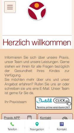 Vorschau der mobilen Webseite www.kinderarzt-rottenburg.de, Dr. med. Tobias Pantalitschka