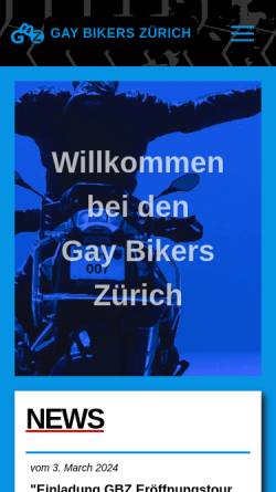 Vorschau der mobilen Webseite www.gaybikers.ch, Gay Bikers Zürich