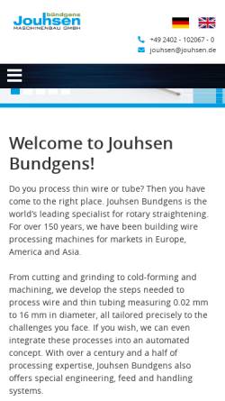Vorschau der mobilen Webseite www.jouhsen.de, Jouhsen Bündgens Maschinenbau GmbH