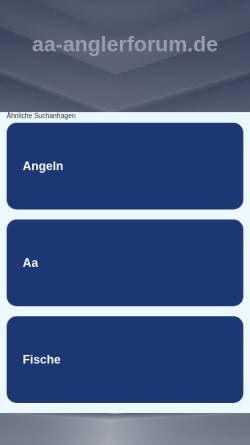 Vorschau der mobilen Webseite www.aa-anglerforum.de, AA-Anglerforum