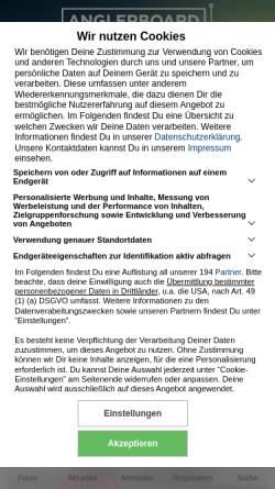 Vorschau der mobilen Webseite www.anglerboard.de, Anglerboard.de - Angeln im Internet