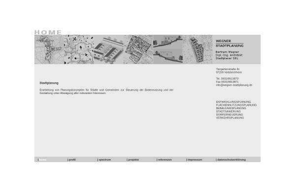 Vorschau von www.wegner-stadtplanung.de, Wegner Stadtplanung