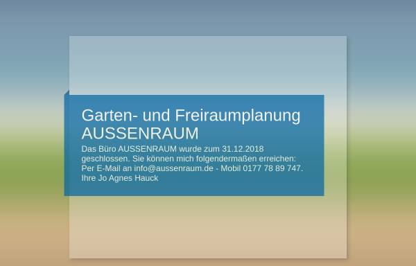 Vorschau von www.aussenraum.de, Aussenraum - Büro für Freiraum- und Grünplanung