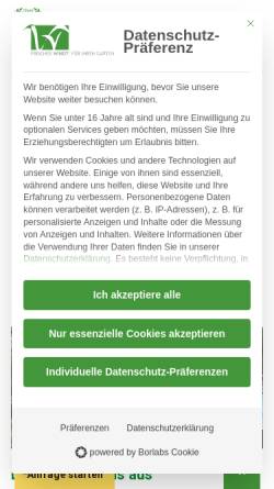 Vorschau der mobilen Webseite www.frischer-windt.de, Garten und Landschaft Windt GmbH