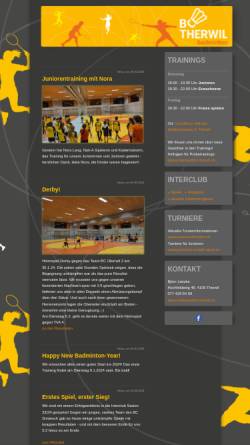 Vorschau der mobilen Webseite www.bc-therwil.ch, Badminton Club Therwil
