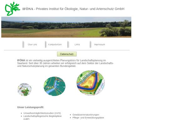 Vorschau von www.ifoena.de, IFÖNA - Privates Institut für Ökologie, Natur- und Artenschutz