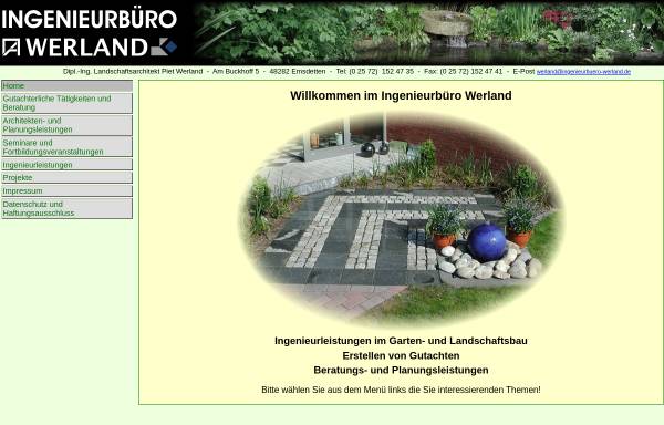 Vorschau von www.ingenieurbuero-werland.de, Ingenieurbüro Werland