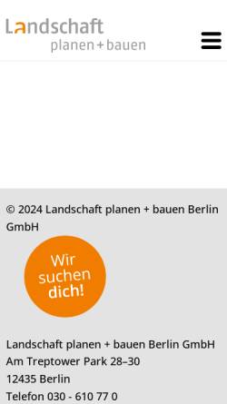 Vorschau der mobilen Webseite www.lpb-berlin.de, Landschaft planen + bauen GmbH