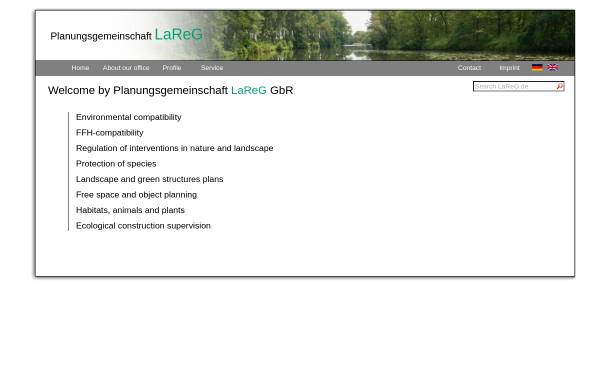 Vorschau von www.lareg.de, Landschaftsplanung Umweltverträglichkeit