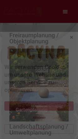 Vorschau der mobilen Webseite pacyna-landschaftsarchitektur.de, Pacyna, Christian
