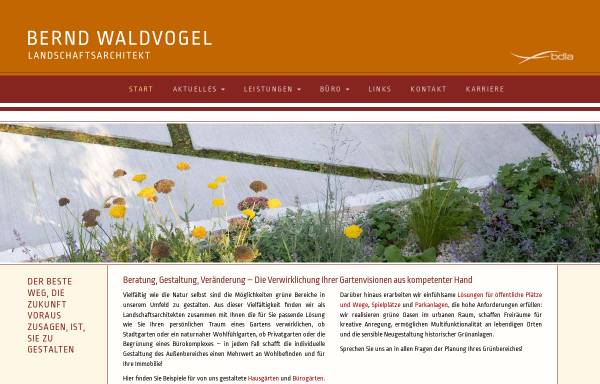 Vorschau von www.waldvogel-landschaftsarchitektur.de, Waldvogel Landschaftsarchitektur
