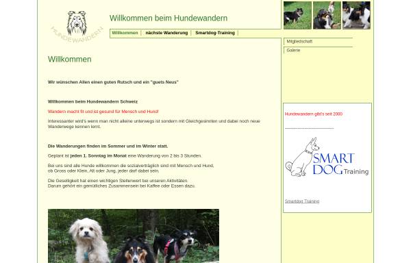 Vorschau von www.hundewandern.ch, Hundewandern
