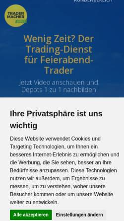 Vorschau der mobilen Webseite www.cfd-brief.de, CFD-Brief Trading Group GmbH & Co. KG