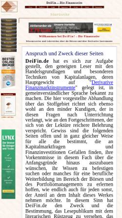 Vorschau der mobilen Webseite www.deifin.de, Deifin - Bert H. Deiters