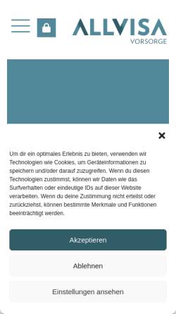 Vorschau der mobilen Webseite www.allvisa.ch, Allvisa AG