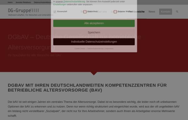 Vorschau von www.dgbav.de, DGbAV Deutsche Gesellschaft für betriebliche Altersversorgung mbH