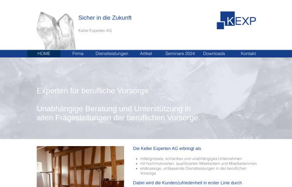 Vorschau von www.kexp.ch, Keller Pensionskassenexperte, Inh. Matthias H. Keller