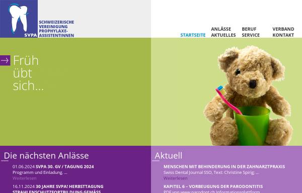 Vorschau von www.prophylaxe-assistentin.ch, Schweizerische Vereinigung Prophylaxe-Assistentinnen