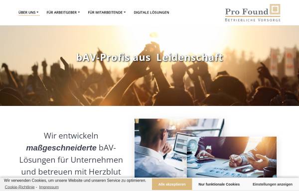 Vorschau von www.pro-found.de, Pro Found - Betriebliche Vorsorge e.K.