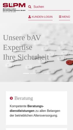 Vorschau der mobilen Webseite www.slpm.de, Schweizer Leben PensionsManagement GmbH