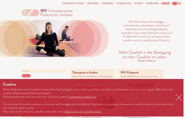 Vorschau von www.feldenkrais.ch, Schweizerischer Feldenkrais Verband (SFV)