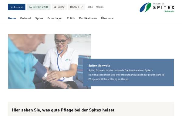 Vorschau von www.spitex.ch, Spitex Verband Schweiz