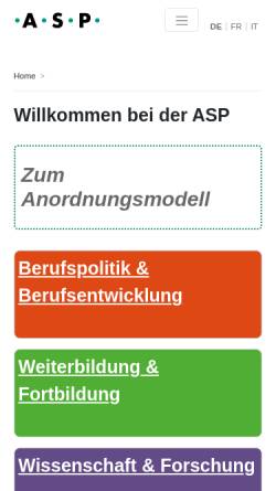 Vorschau der mobilen Webseite www.psychotherapie.ch, SPV - Schweizer Psychotherapeutenverband