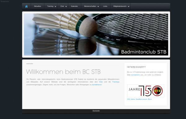 Vorschau von www.bcstb.ch, Badmintonclub STB (Stadt Bern)