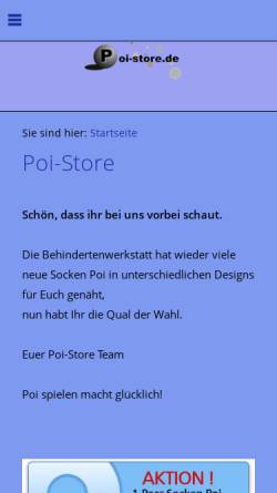 Vorschau der mobilen Webseite www.poi-store.de, Poi Store, Andrea Schnock