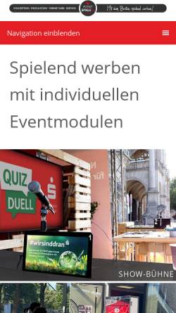 Vorschau der mobilen Webseite www.eventspiele.de, Eventspiele, Eva Wegner