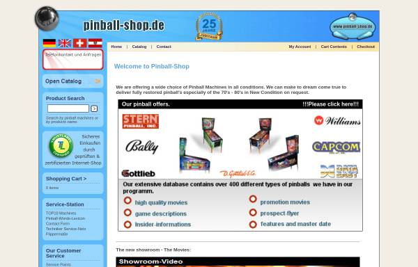 Vorschau von www.pinball-shop.de, Pinball Shop GmbH