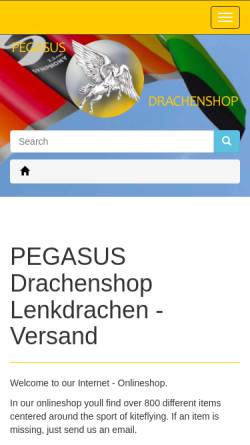 Vorschau der mobilen Webseite www.lenkdrachen.de, Kites und CO