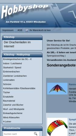 Vorschau der mobilen Webseite www.kiteshop.de, Kiteshop, Helmut Schwägler