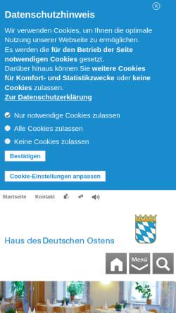 Vorschau der mobilen Webseite www.hdo.bayern.de, Haus des deutschen Ostens