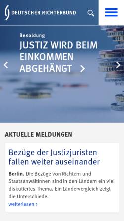 Vorschau der mobilen Webseite www.drb.de, Deutscher Richterbund