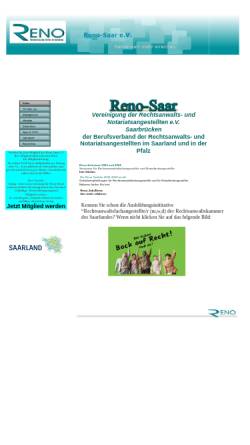 Vorschau der mobilen Webseite www.renosaar.de, RENO Saar - Vereinigung der Rechtsanwalts- und Notariatsangestellten e.V.