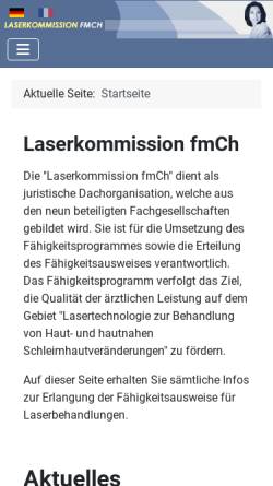 Vorschau der mobilen Webseite www.laserkommission.ch, Laserkommission FMS