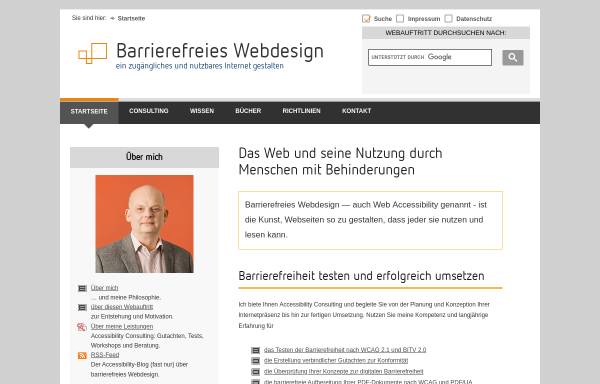Vorschau von www.barrierefreies-webdesign.de, Barrierefreies-Webdesign.de