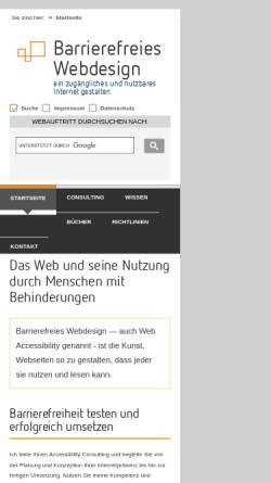 Vorschau der mobilen Webseite www.barrierefreies-webdesign.de, Barrierefreies-Webdesign.de
