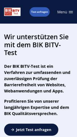 Vorschau der mobilen Webseite www.bitvtest.de, BITV-Test