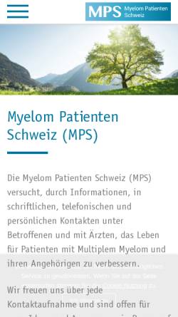 Vorschau der mobilen Webseite www.multiples-myelom.ch, Myeloma Kontaktgruppe Schweiz